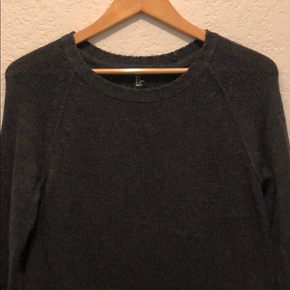 Gray sweater dress